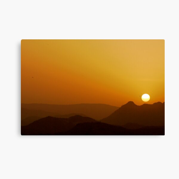 sunset over udaipur Canvas Print