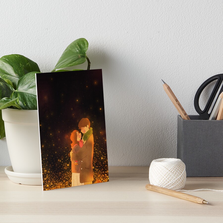 A warm winter night Art Board Print