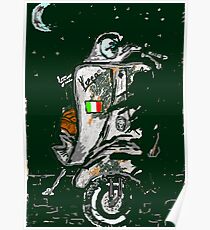 Vespa Scooter Poster