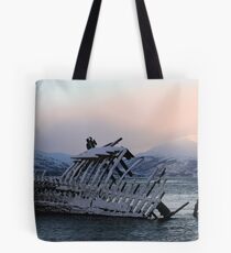 Great Cormorant at the shipwreck Tote Bag