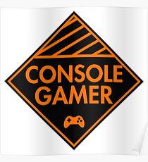 Console Gamer (Orange) Poster