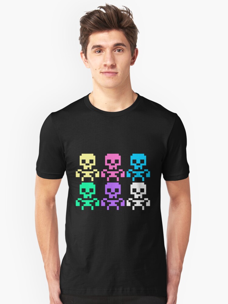 Alternate view of Rainbow skeletons Slim Fit T-Shirt