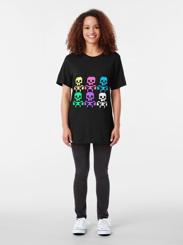 Alternate view of Rainbow skeletons Slim Fit T-Shirt