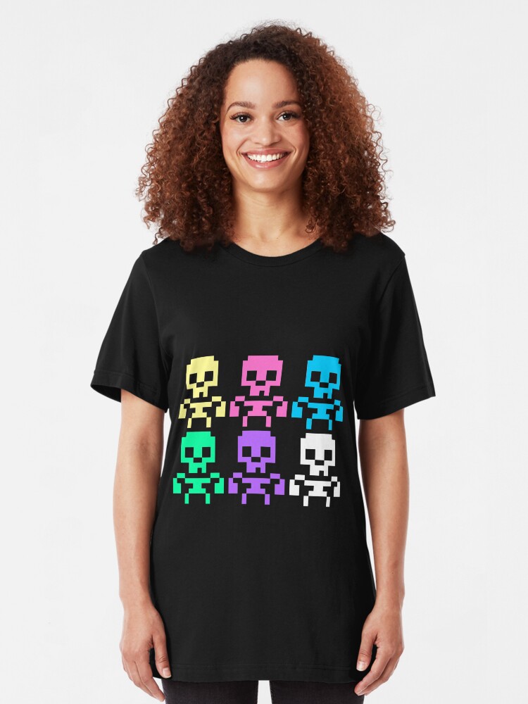 Alternate view of Rainbow skeletons Slim Fit T-Shirt