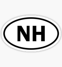 New Hampshire - NH - oval sticker and more Sticker