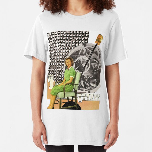 All of the sudden she realized she had an audience Slim Fit T-Shirt