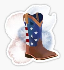 American flag boot Sticker