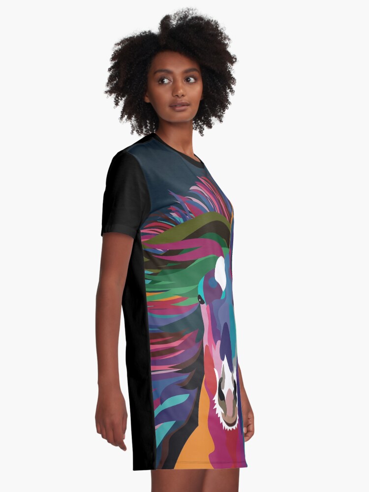 Alternate view of horse ruining Graphic T-Shirt Dress