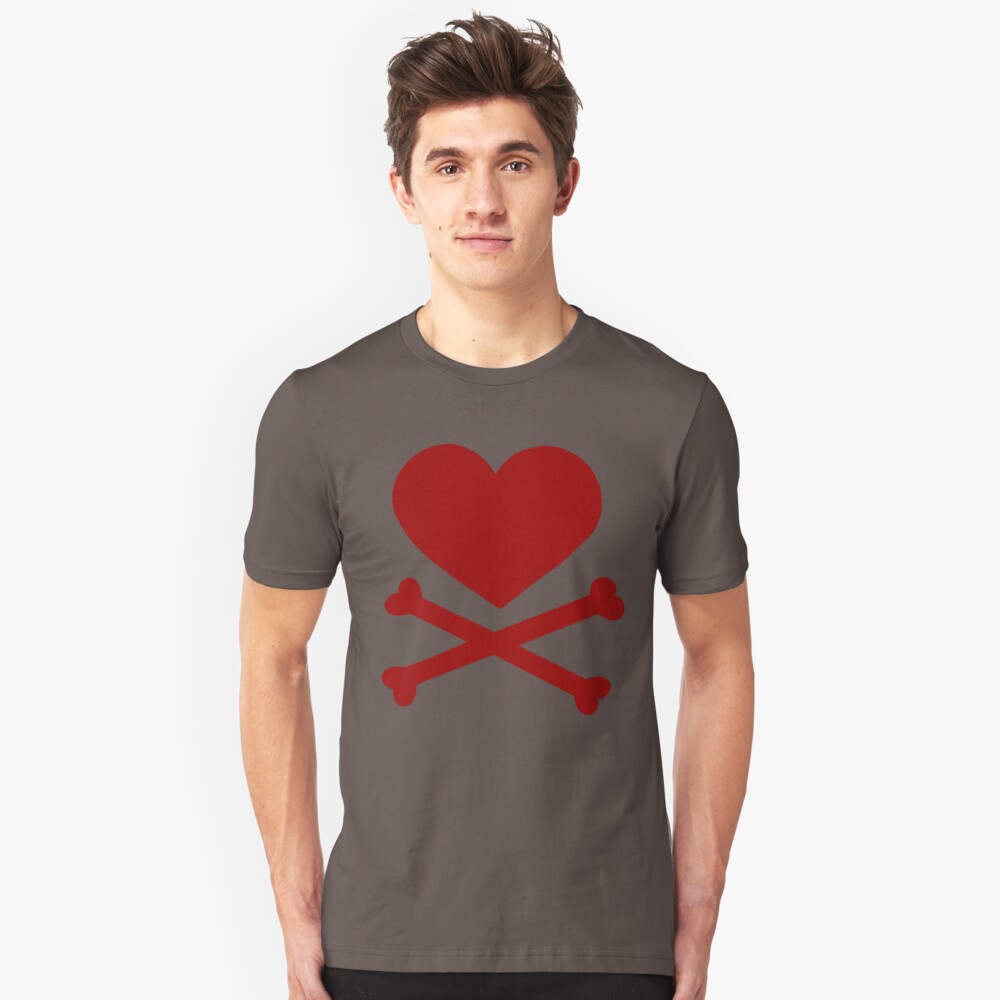 Pirate Love (Red). Slim Fit T-Shirt
