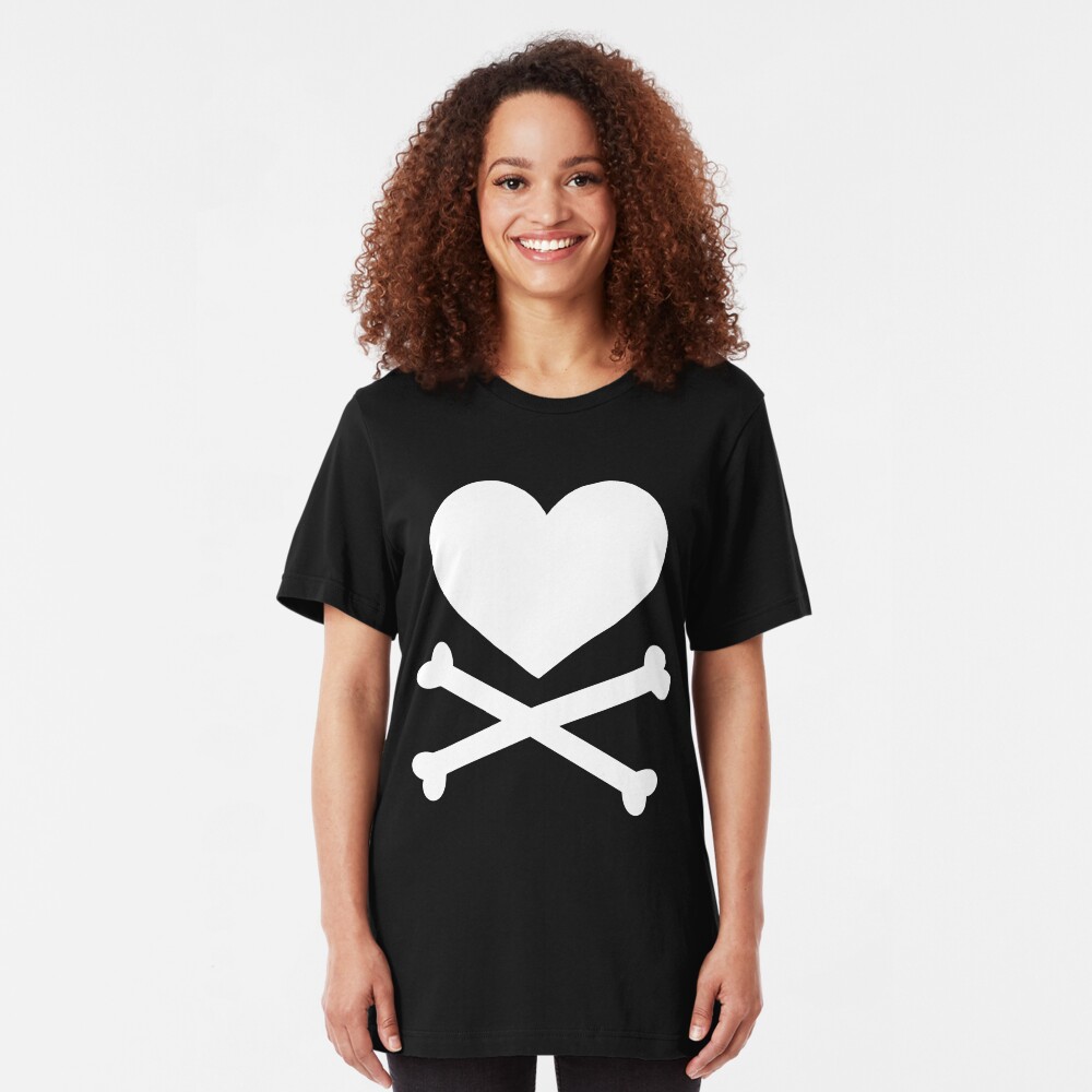 Pirate Love (White). Slim Fit T-Shirt