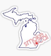 Smoke Local Weed in Detroit Michigan (MI) Sticker