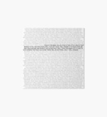 Litany against fear Art Board