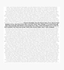 Litany against fear Photographic Print