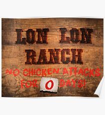 Legend of Zelda - Lon Lon Ranch Sign Poster