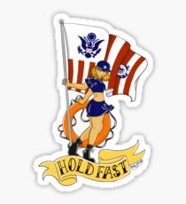 Hold Fast Coast Guard Pin-Up Sticker