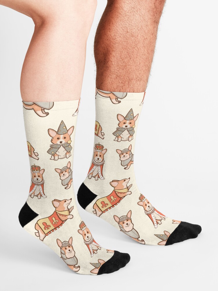 Alternate view of Medieval Fantasy Corgi Socks