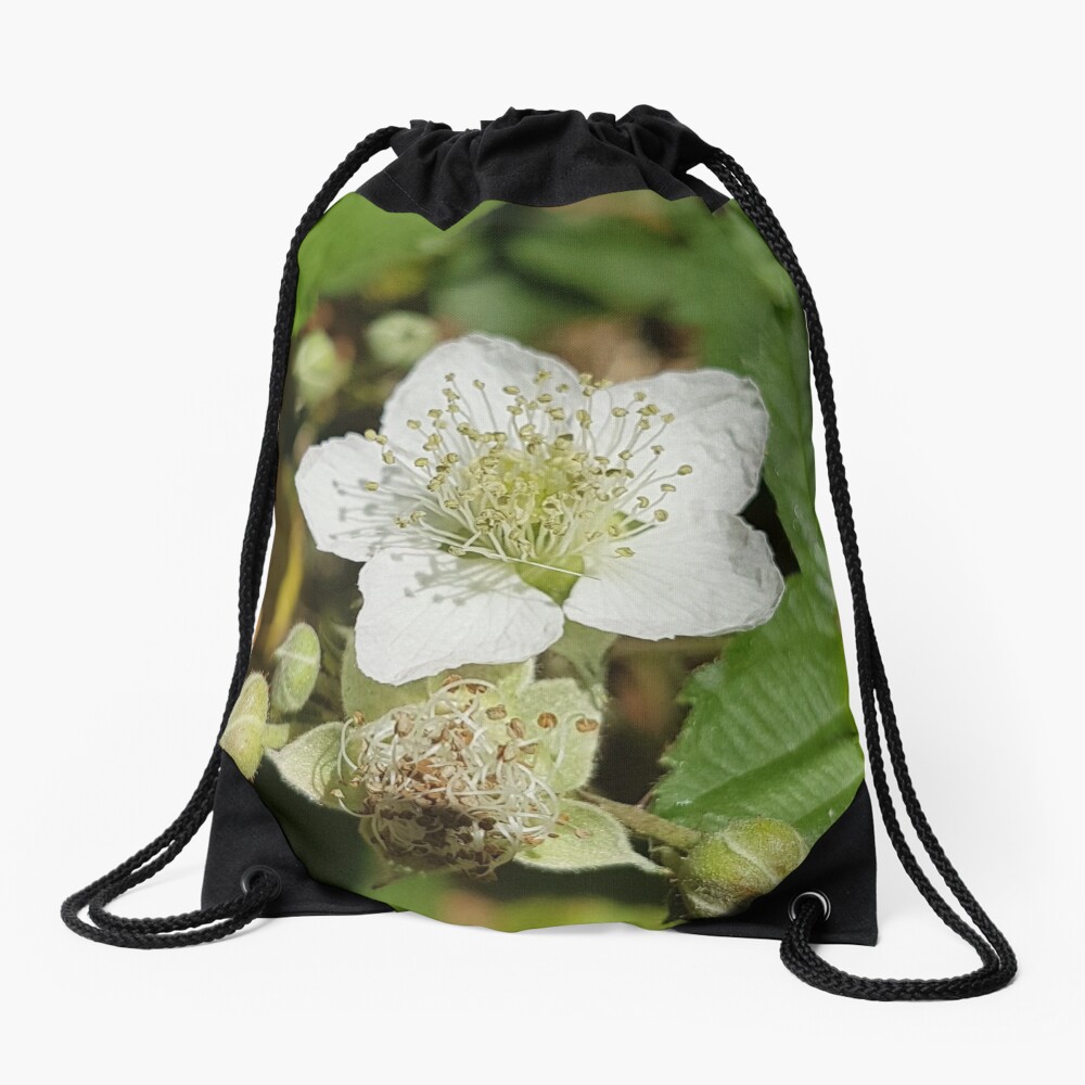 Bramble Blossom Drawstring Bag
