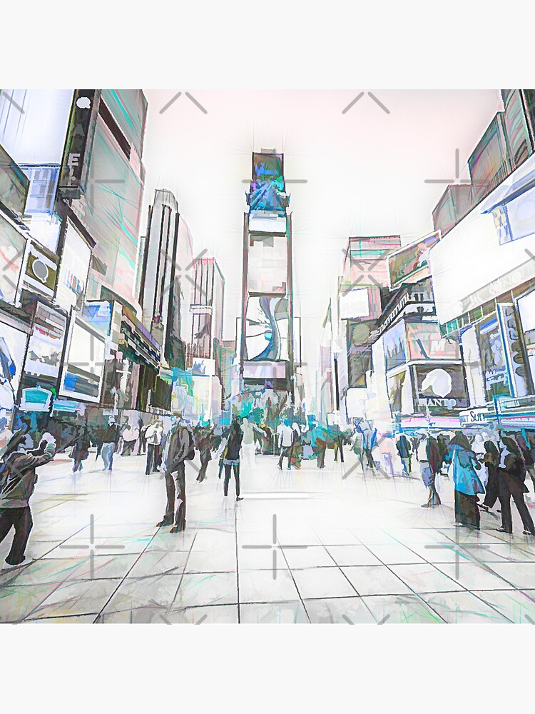 Times Square Sparkle (colour sketch) by RayW