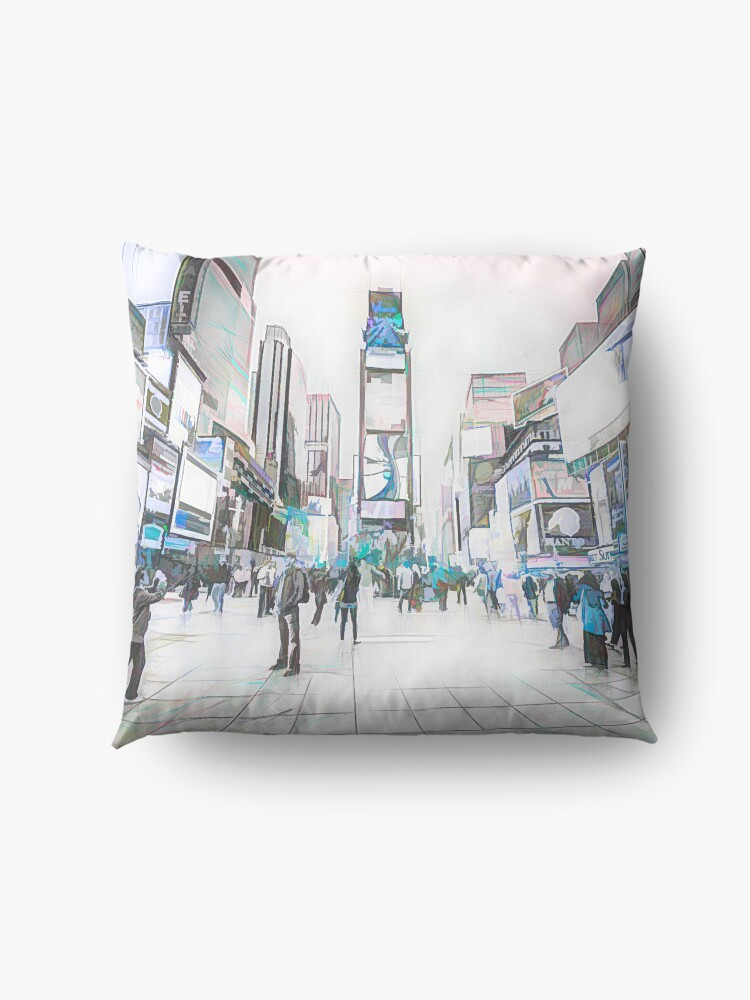 Alternate view of Times Square Sparkle (colour sketch) Floor Pillow