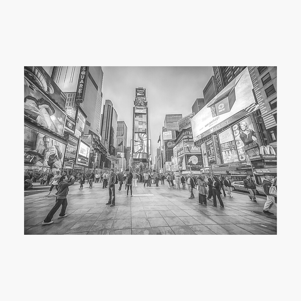 Times Square Sparkle (pencil sketch) Photographic Print