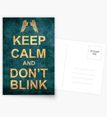 Keep Calm and Don't Blink Postcards