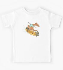 Surfing kangaroo and friends Kids Tee
