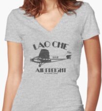 Lao Che Air Freight Women's Fitted V-Neck T-Shirt