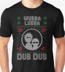 RICK AND MORTY UGLY CHRISTMAS Slim Fit T-Shirt