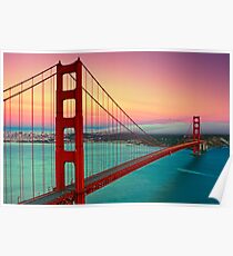Golden Gate Bridge - Sunset Poster