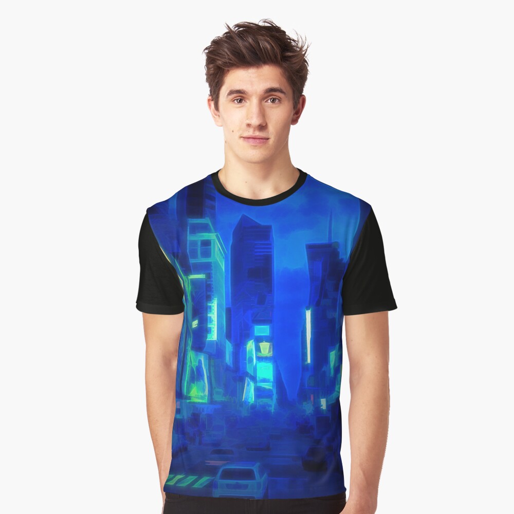 Times Square Broadway (colour paint & glow) Graphic T-Shirt