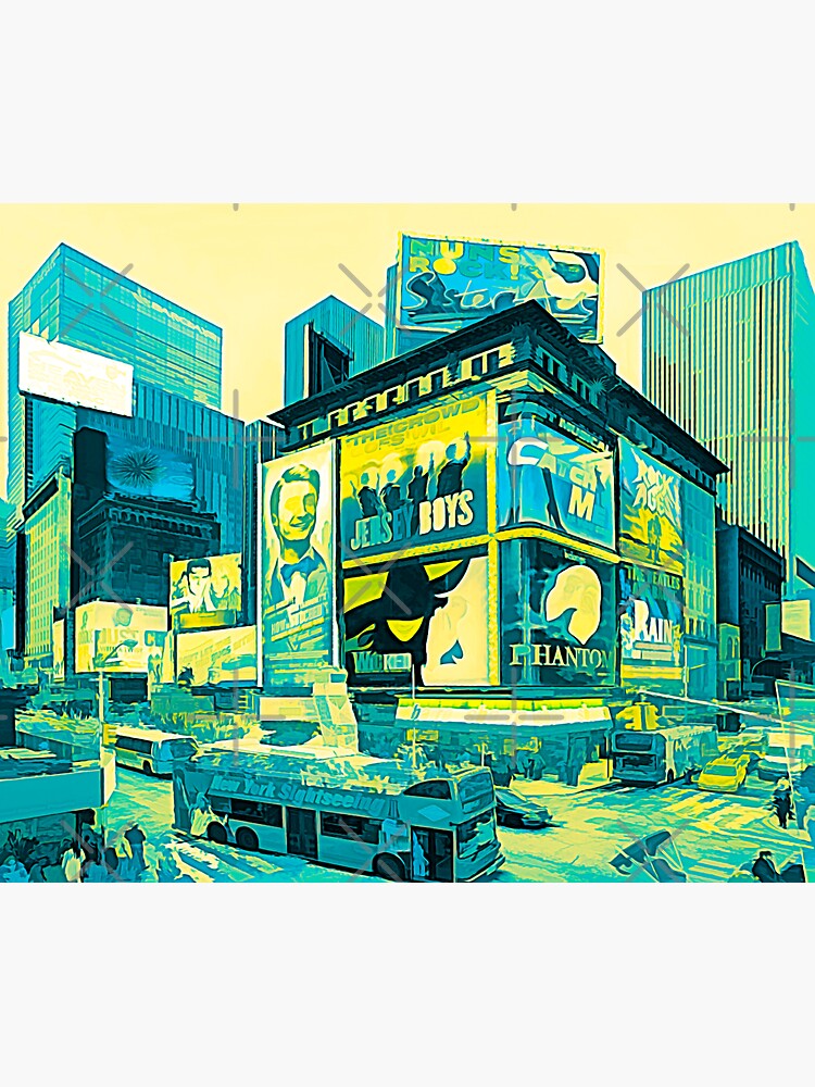 Times Square III (tricolour abstract paint) by RayW