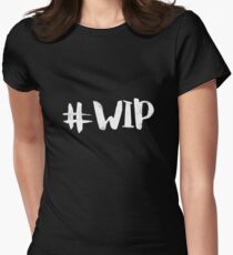 #WIP (white on black) Women's Fitted T-Shirt
