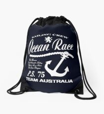 Ocean race sailing crew Drawstring Bag