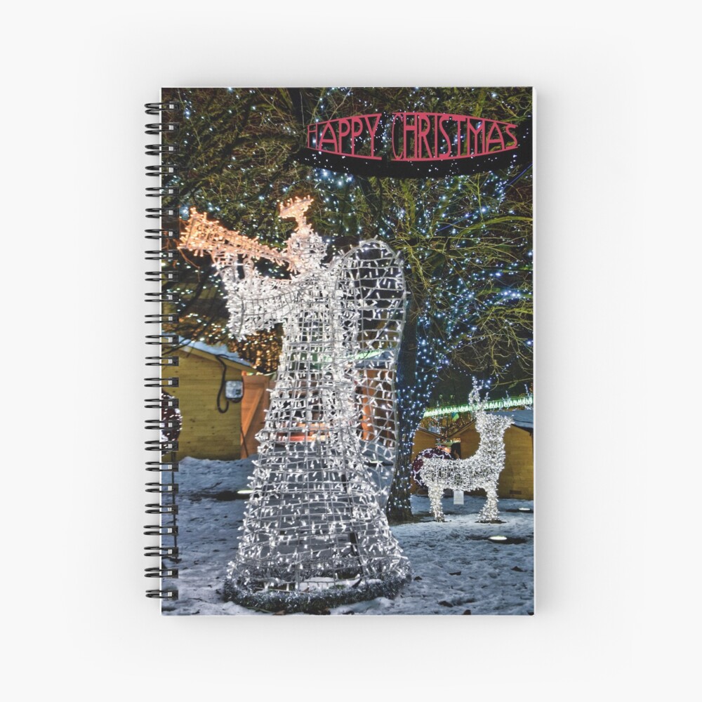 Happy Christmas Angel Spiral Notebook