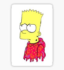 Sad Bart Simpson Stickers Redbubble
