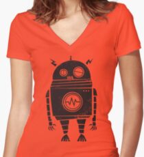 Big Robot 2.0 Women's Fitted V-Neck T-Shirt