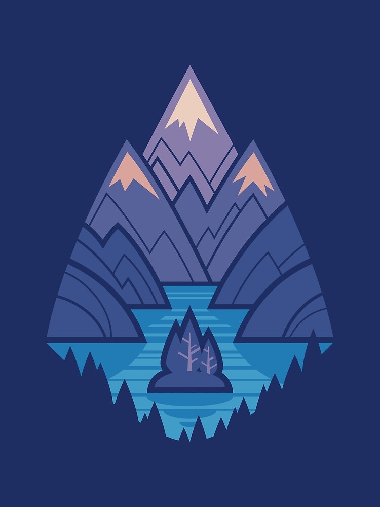 Mountain Lake : Dark Blue by Waynem79