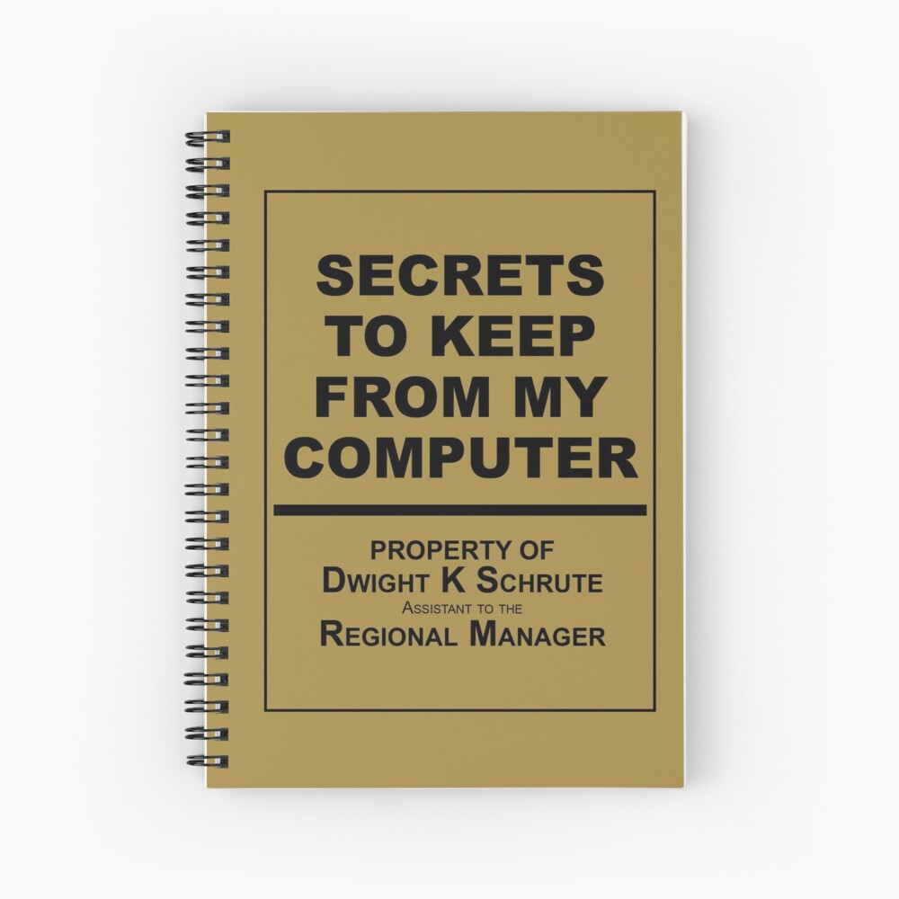 The Diary of Dwight K Schrute - The Office Spiral Notebook