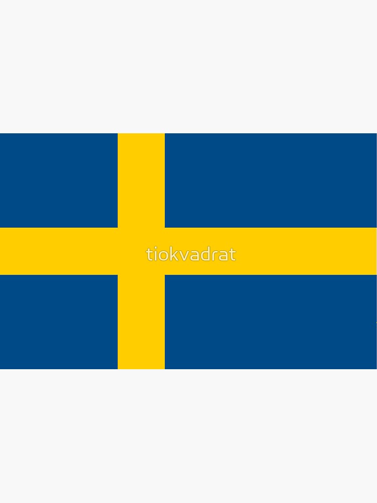 Official Swedish Flag (Sveriges Flagga, Sweden) in its Proper Colors by tiokvadrat