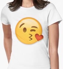 blowing a kiss Women's Fitted T-Shirt
