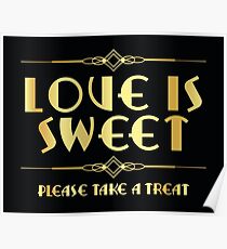 Great Gatsby / art deco style sweets sign Poster