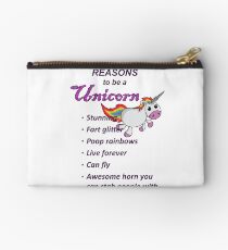 Reasons to be a Unicorn Zipper Pouch