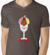 Cute Fun Ice Cream Sundae Sweet Men's V-Neck T-Shirt