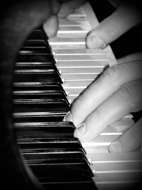 "Piano Hands : Black and White 1" by sunflowerlove | Redbubble