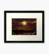 Looking out the broken window Framed Print