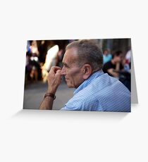 peoplescapes #251, strip of leather Greeting Card