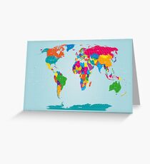 World Map Greeting Card