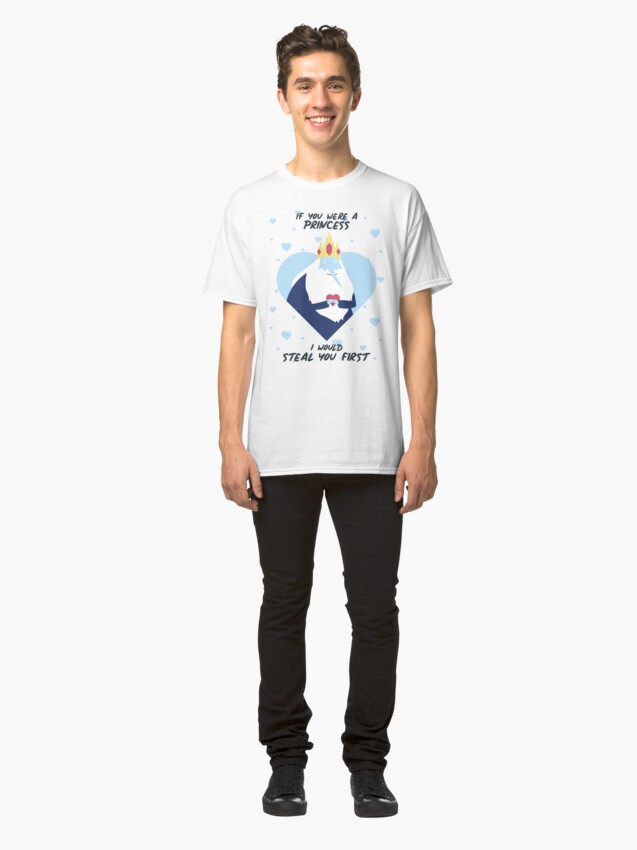 Vista alternativa de Camiseta clásica Si fueras una princesa, te robaría primero (Hora de aventura)