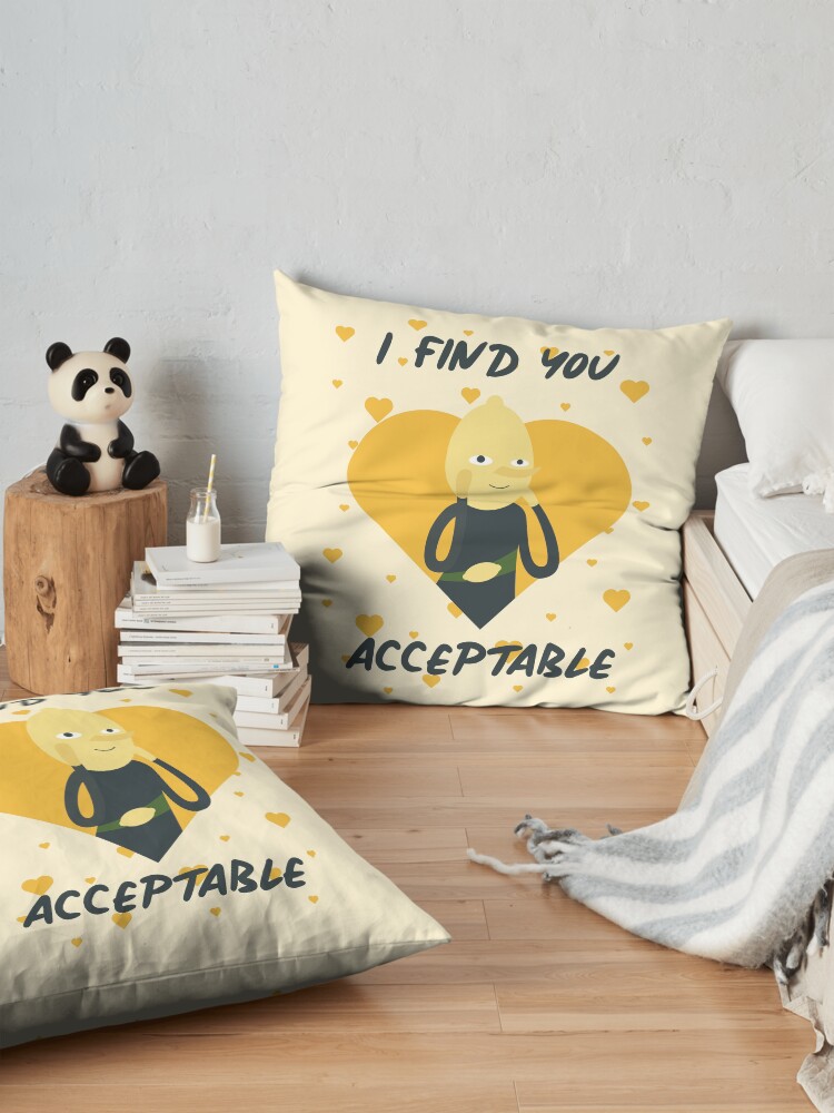 Alternate view of I Find You Acceptable (Adventure Time) Floor Pillow