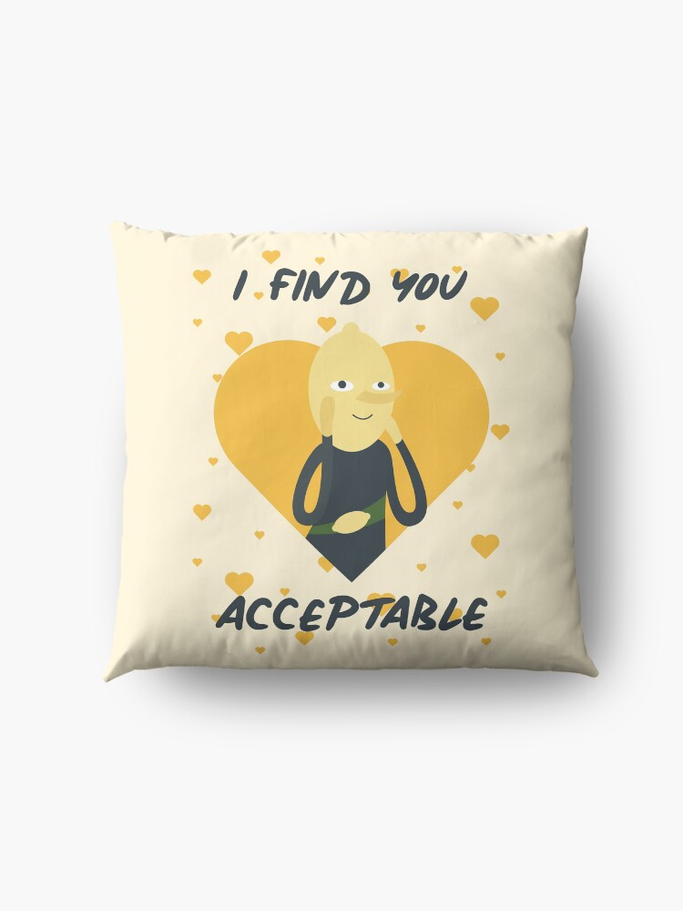 Alternate view of I Find You Acceptable (Adventure Time) Floor Pillow